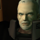 Solidus will lose his left eye in the Harrier fight, evoking the image of Big Boss. It’s a faulty imitation; Big Boss lost his right eye.